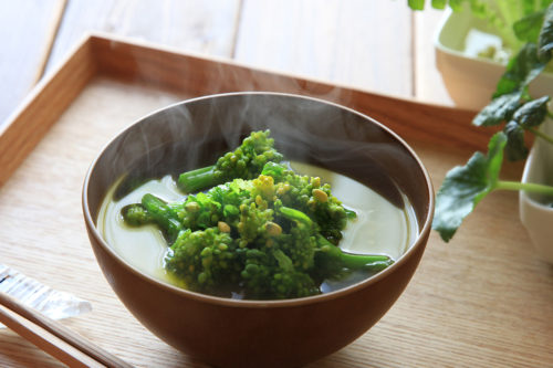 菜の花のお味噌汁